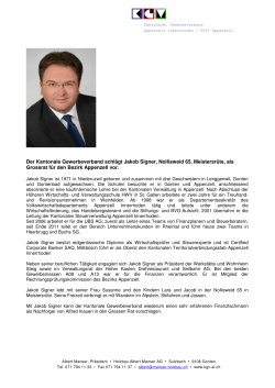 PR Jakob Signer - Kantonaler Gewerbeverband AI