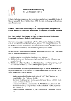 Öffentliche Bekanntmachung des Landratsamtes Heilbronn