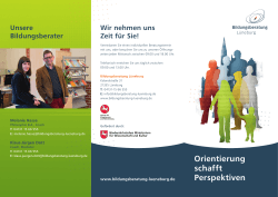 Aktuellen Flyer downloaden - Bildungsberatung Lüneburg