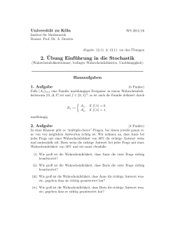HA 2 - Universit&auml;t zu K&ouml;ln