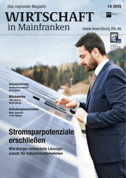 Wirtschaft in Mainfranken Oktober 2015 - IHK Würzburg