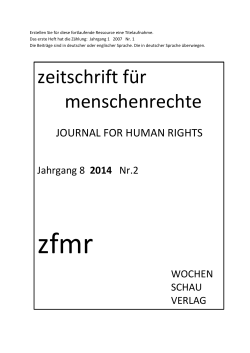 zeitschrift für menschenrechte