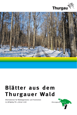 Blätter aus dem Thurgauer Wald - Forstamt Thurgau