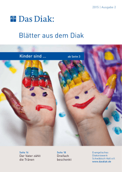 Blätter aus dem Diak - Das Diak Schwäbisch Hall