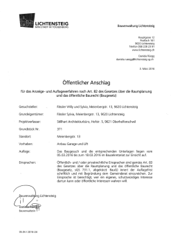 Öffentlicher Anschlag