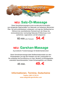 Flyer Massagen NEU - Salzgrotte Gersthofen