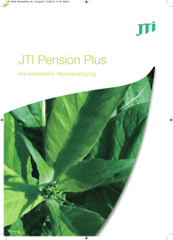 JTI Pension Plus Brosch&uuml;re