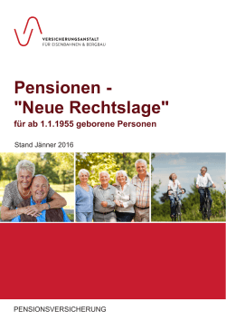 Pensionen - "Neue Rechtslage"