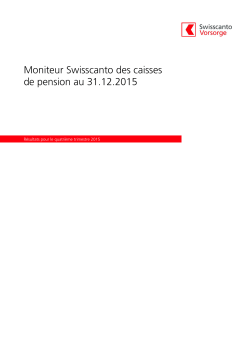 Moniteur Swisscanto des caisses de pension au 31.12.2015