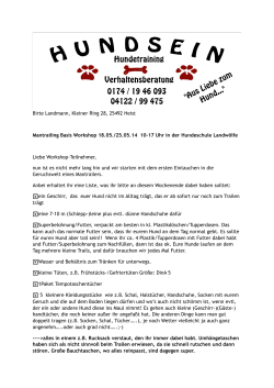 Liste Mantrailing Basis Workshop Hundeschule Landwölfe