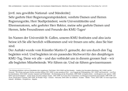 Eröffnung Fueglistaller (PDF Dokument) - Schweizer KMU-Tag