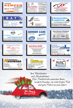 Ihre Rheinbacher und Meckenheimer Kfz