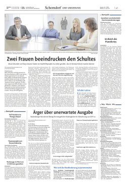 "Zwei Frauen beeindrucken den Schultes" (24.06.2014 Schorndorfer