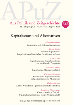 Kapitalismus und Alternativen - Bundeszentrale für politische Bildung