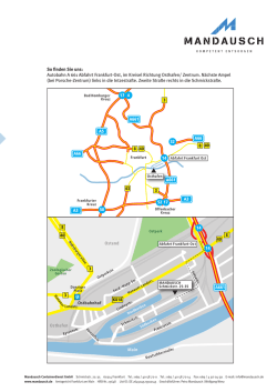 So finden Sie uns: Autobahn A 661 Abfahrt Frankfurt