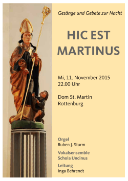 hic est martinus - Hochschule für Kirchenmusik Rottenburg