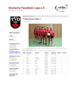 TV Obernhausen 1898 ev - Deutsche Faustball-Liga