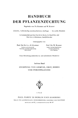 HANDBUCH DER PFLANZENZUCHTUNG