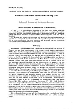 Flavonol-Derivate in Formen der Gattung Vitis - Vitis-vea