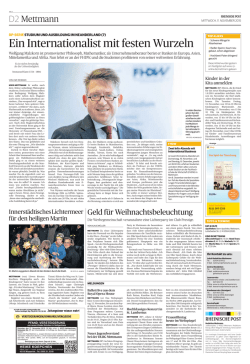 Ein Internationalist mit festen Wurzeln