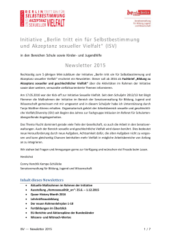(ISV) Newsletter 2015 - Bildungsserver Berlin