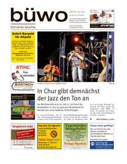 In Chur gibt demn&auml;chst der Jazz denTon an