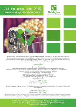 Holiday Inn Frankfurt Airport-North I Isenburger Schneise 40 I 60528