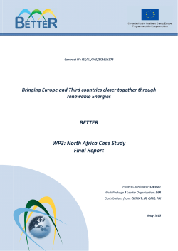 BETTER WP3: North Africa Case Study Final Report