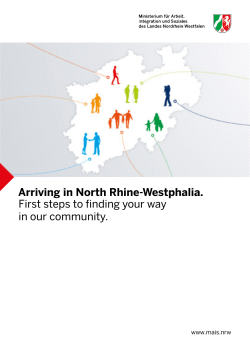 Arriving in North Rhine-Westphalia. First steps to finding your way in