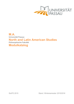 M.A. North and Latin American Studies Modulkatalog