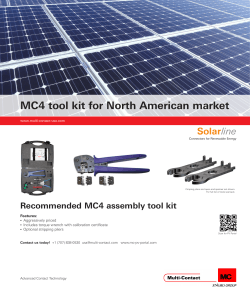 MC4 tool kit for North American market