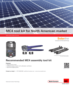 MC4 tool kit for North American market