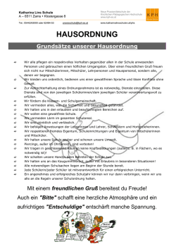 Grunds&auml;tze unserer Schulordnung