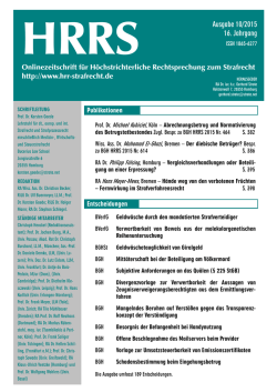 HRRS Ausgabe 10/2015 - HRR