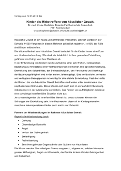 H&auml;usliche Gewalt und Kinder - Polizei