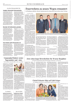 Feuerwehr Verbandspräsident Schwäbische