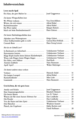 Inhaltsverzeichnis