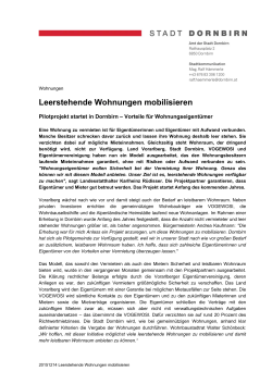Leerstehende Wohnungen mobilisieren