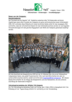 Januar 2016 - Wilhelm Tell Kompanie