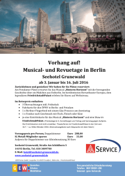 Vorhang auf! Musical- und Revuetage in Berlin