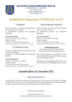 Stadttheater Klagenfurt VORHANG AUF!