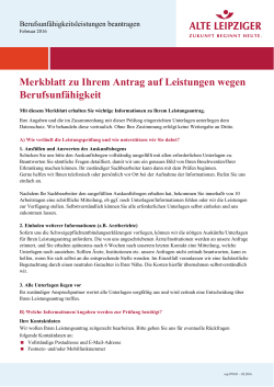 Merkblatt - Alte Leipziger