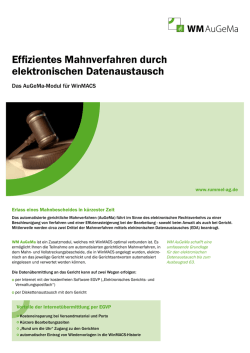Effizientes Mahnverfahren durch elektronischen