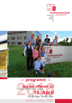 Zum Programm - Fachhochschule Stralsund
