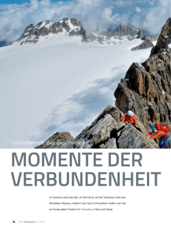 Granitklettern &uuml;ber dem Val Ferret