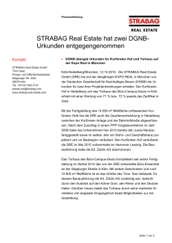 Presseinformation als PDF - STRABAG Real Estate GmbH