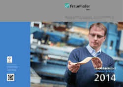 Jahresbericht 2014 - Fraunhofer WKI - Fraunhofer