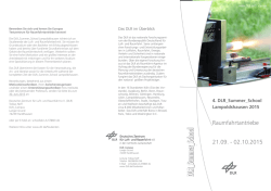 DLR_Summer_School Raumfahrtantriebe 2015
