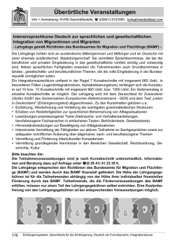 Integrationskurse, Deutsch und Rechtschreibung