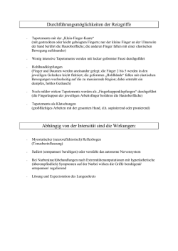 Durchf&uuml;hrungsm&ouml;glichkeiten der Reizgriffe Abh&auml;ngig von der